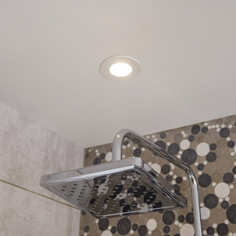 Kit 3 Spots A Encastrer Salle De Bains Kilia Fixe Led Inspire Led Integree Blanc