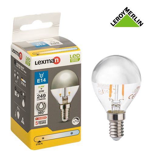 Leroy Merlin 4 Ampoules Flamme à Vis E14 - LED - 4,5W (équi 40W