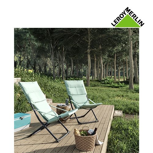 Fauteuil relax de jardin pliant en acier - EASY - Alizé