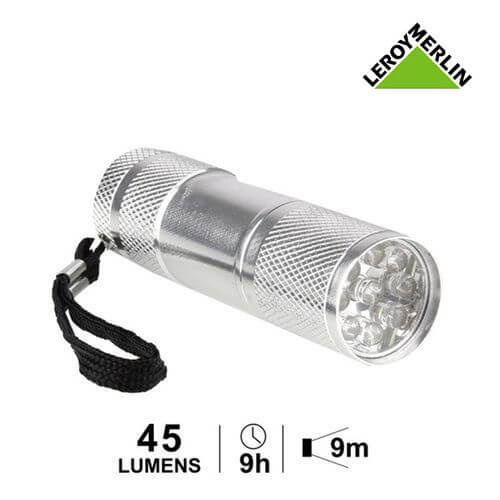 Lampe de poche 9 LED en aluminium - Lampes - e-goodies